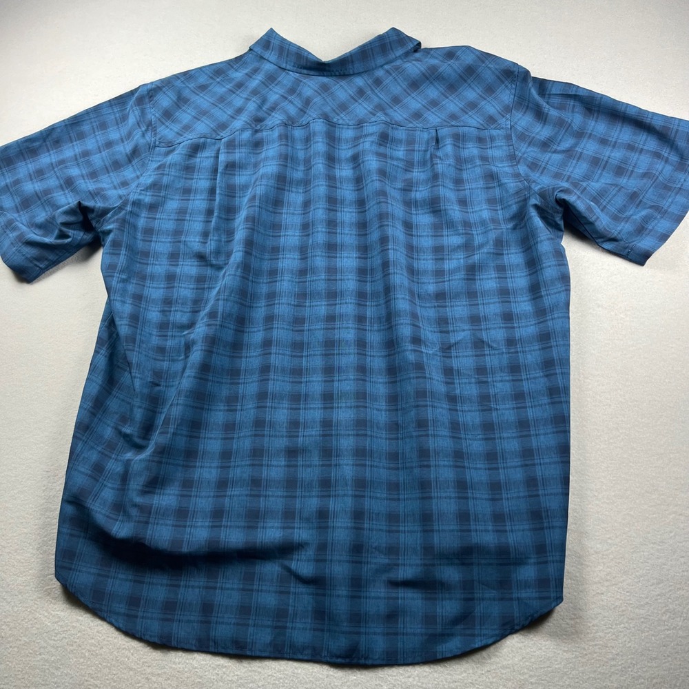Orvis Mens XXL Blue Plaid Short Sleeve Button Down Performance Shirt Ventilated - Picture 7 of 8